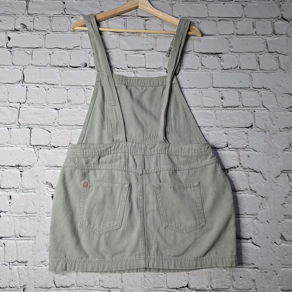 BDG Womens Urban Outfitters Gray Green Denim Overall Dress Size Large - Picture 8 of 12